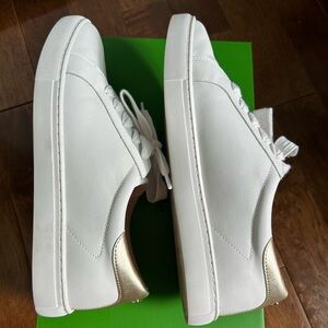 Kate Spade White and Gold Women's Sneakers